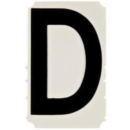 &eacute;tiquettes de lettres et chiffres gothiques individuels Quick-Align, D, 4" h, Noir Canadian Safety Group Inc.