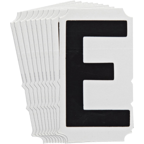 Quick-Align&reg; Individual Gothic Number and Letter Labels, E, 4" H, Black Canadian Safety Group Inc.
