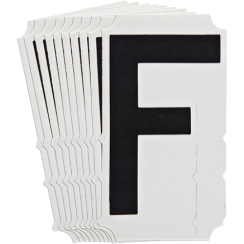 &eacute;tiquettes de lettres et chiffres gothiques individuels Quick-Align, F, 4" h, Noir Canadian Safety Group Inc.