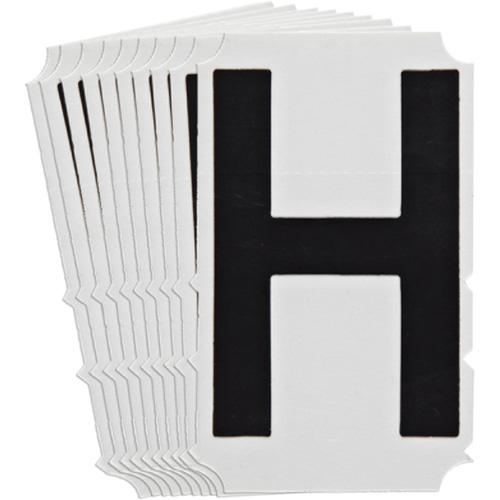 Quick-Align&reg;Individual Gothic Number and Letter Labels, H, 4" H, Black Canadian Safety Group Inc.