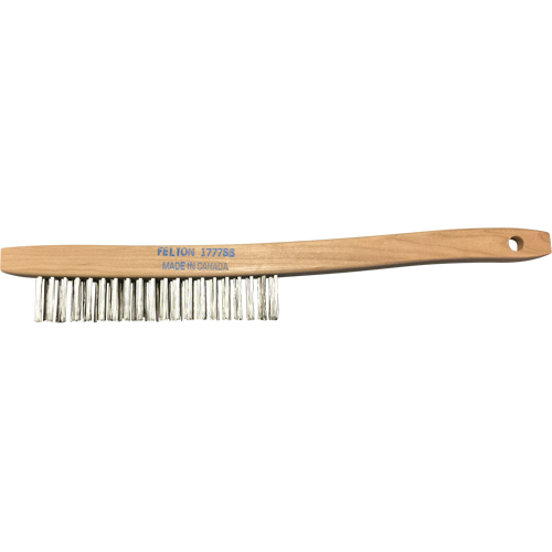 Curved-Handle Scratch Brushes, Stainless Steel, 3 x 19 Wire Rows, 14" Long Canadian Safety Group Inc.