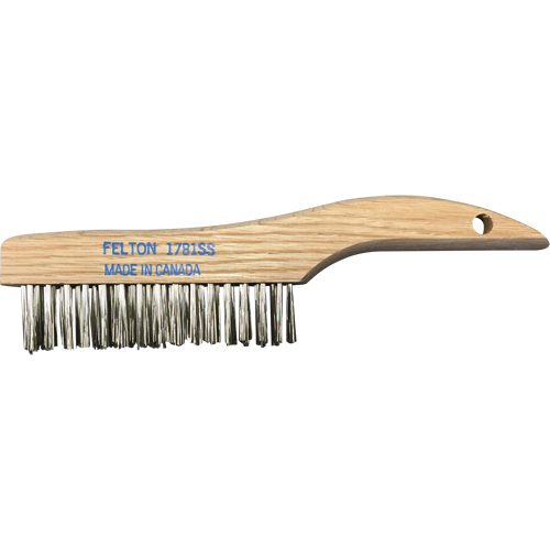 Brosses de nettoyage &agrave; manche en patin, Acier inoxydable, 4 x 16 rangs de fils, Longueur 10" Canadian Safety Group Inc.