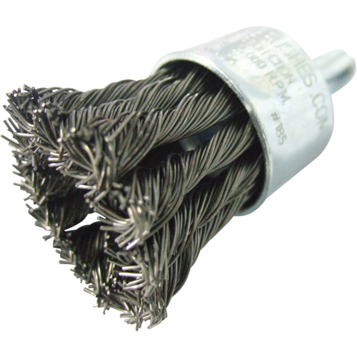 Knotted Wire End Brushes, 1" Dia., 0.020" Wire Dia., 1/4" Shank Canadian Safety Group Inc.