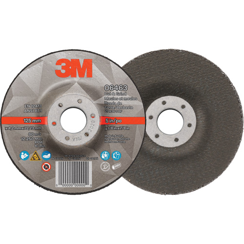 Meule &agrave; tronçonner, 5" x 1/8", Arbre de 7/8", Type 27, C&eacute;ramique Canadian Safety Group Inc.