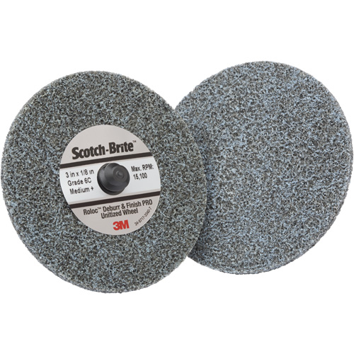 Roloc Deburr & Finish Pro TR Unitized Wheel, 3" x 1/8", Medium Grit, Ceramic Canadian Safety Group Inc.