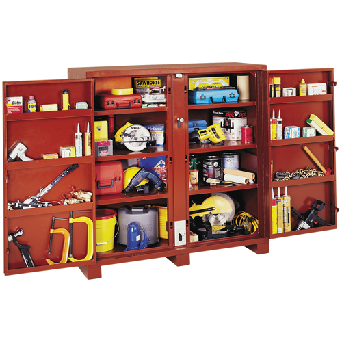 Armoire &agrave; tablettes Jobsite, Acier, 47,5 pi³, Rouge Canadian Safety Group Inc.