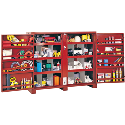 Armoire &agrave; tablettes Jobsite, Acier, 49 pi³, Rouge Canadian Safety Group Inc.