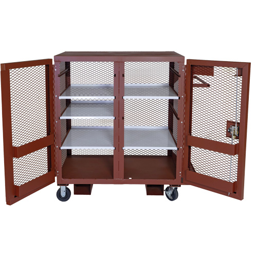 Armoire mobile en treillis, Acier, 37 pi³, Rouge Canadian Safety Group Inc.