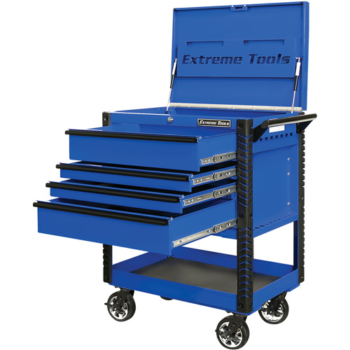 Chariot &agrave; outil s&eacute;rie EX de luxe, 4 tiroirs, 22-7/8" lo x 33" la x 44-1/4" h, Bleu Canadian Safety Group Inc.