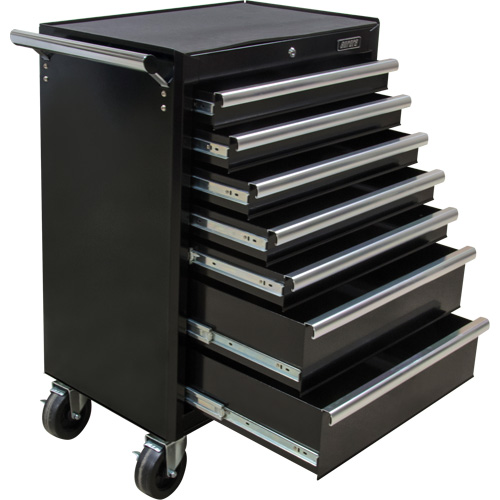 Industrial Tool Cart, 7 Drawers, 27" W x 18-3/4" D x 39" H, Black Canadian Safety Group Inc.