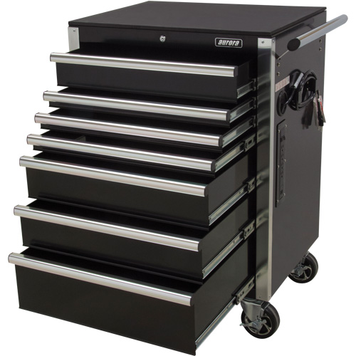 Chariot &agrave; outils &agrave; usage intensif, 7 tiroirs, 28" la x 22" p x 42-3/8" h, Noir Canadian Safety Group Inc.