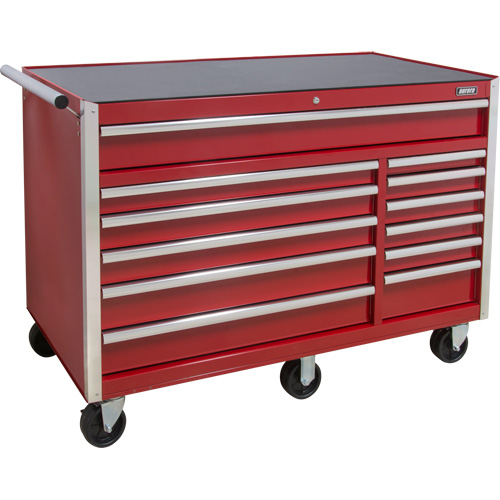 Chariot &agrave; outils industriel, 12 tiroirs, 56" la x 24-1/2" p x 38-1/8" h, Rouge Canadian Safety Group Inc.