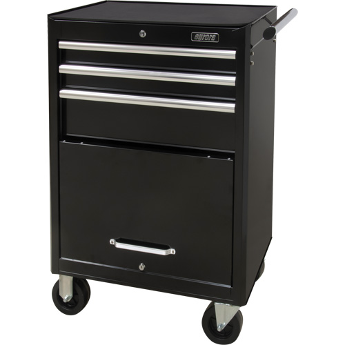 Chariot &agrave; outils industriel, 3 tiroirs, 29-4/5" la x 21-1/5" p x 38-4/5" h, Noir Canadian Safety Group Inc.