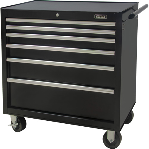 Industrial Tool Cart, 6 Drawers, 39" W x 20-4/5" D x 38-1/2" H, Black Canadian Safety Group Inc.