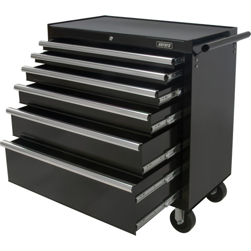 Industrial Tool Cart, 6 Drawers, 39" W x 20-4/5" D x 38-1/2" H, Black Canadian Safety Group Inc.