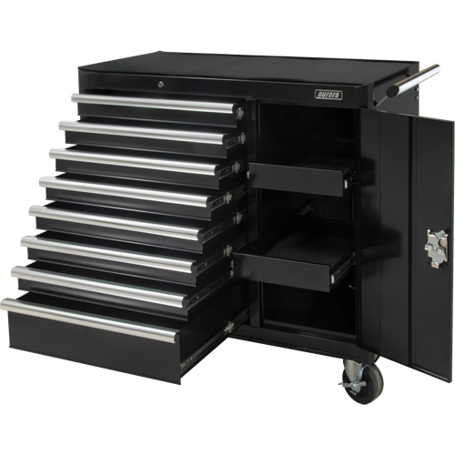 Industrial Tool Cart, 8 Drawers, 44-3/10" W x 21-1/10" D x 36-7/10" H, Black Canadian Safety Group Inc.