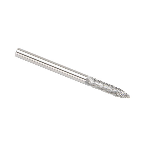 Fraises au carbure solide - Arboriforme avec extr&eacute;mit&eacute; en pointe CLEVELAND, SG-44, 3 mm dia., 1/8" Tige Canadian Safety Group Inc.