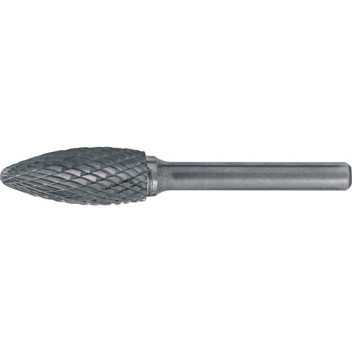 Fraises au carbure solide - Forme de flamme CLEVELAND, 1/2" dia., 1/4" Tige Canadian Safety Group Inc.