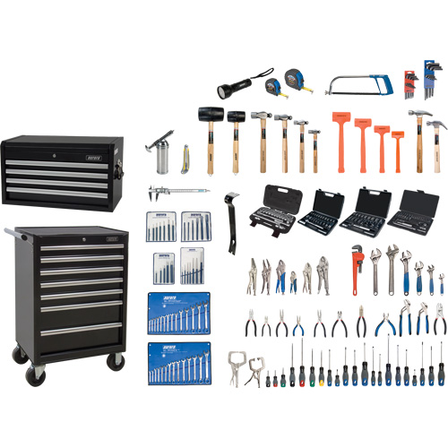 Ensemble d'outils maître avec coffre en acier et chariot, 236 morcea Canadian Safety Group Inc.