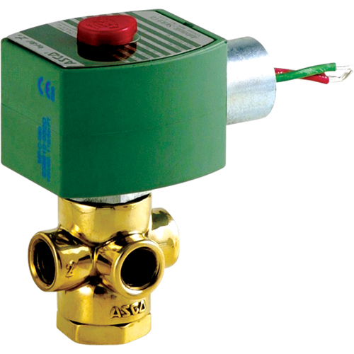 &eacute;lectrovannes universelles 3 voies &agrave; action directe, Tuyau de 1/4", 100 psi Canadian Safety Group Inc.