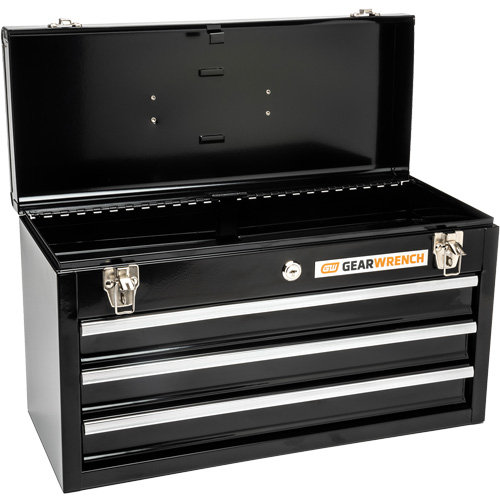Portable Tool Box, 20" W, 3 Drawers, Black Canadian Safety Group Inc.