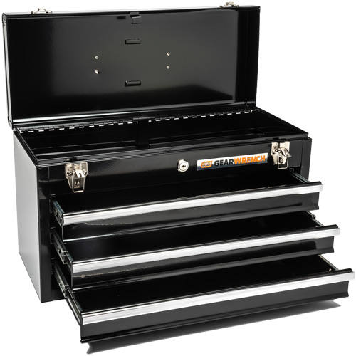 Portable Tool Box, 20" W, 3 Drawers, Black Canadian Safety Group Inc.