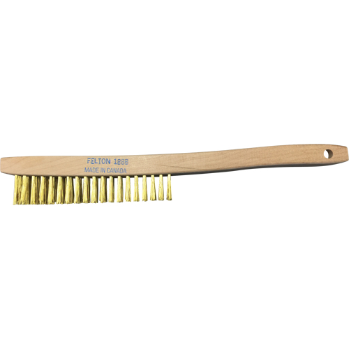 Brosses de nettoyage &agrave; manche recourb&eacute;, Laiton, 4 x 19 rangs de fils, Longueur 14" Canadian Safety Group Inc.