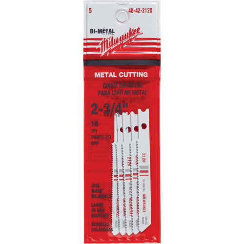 Lames de scie sauteuse, Bim&eacute;tal, Tige en U, 2-3/4" lo, 18 dents par pouce Canadian Safety Group Inc.