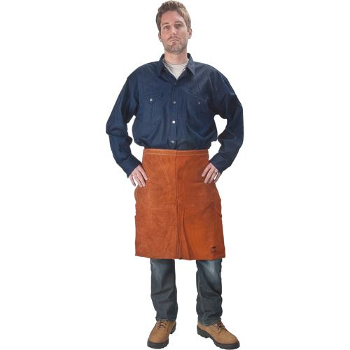 Leather Apron, Waist, 24" L, Lava Brown Canadian Safety Group Inc.