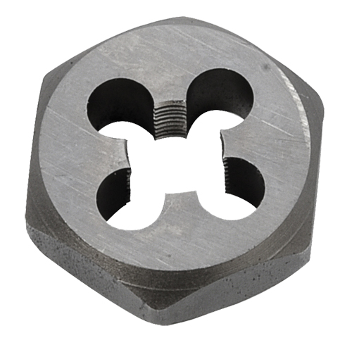Hex Rethreading Die Nut, 1"/1-1/16" Dia., 1/8"-27 Thread, Carbon Steel/Chromium Steel Canadian Safety Group Inc.