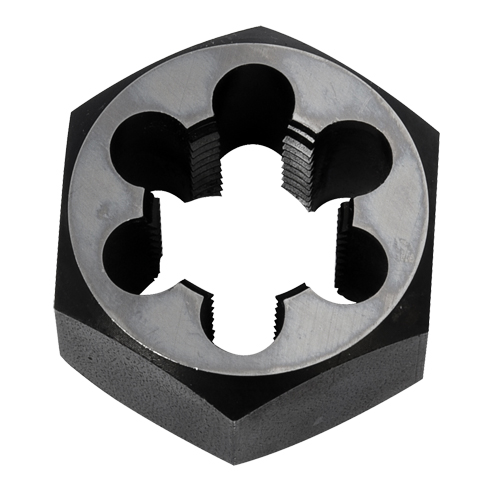 Hex Rethreading Die Nut, 2"/1" Dia., 3/4"-14 Thread, Carbon Steel/Chromium Steel Canadian Safety Group Inc.