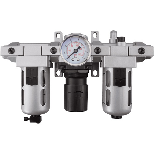 Filtre, r&eacute;gulateur et lubrificateur d'air modulaire (manom&egrave;tre compris), 1/4" NPT Canadian Safety Group Inc.