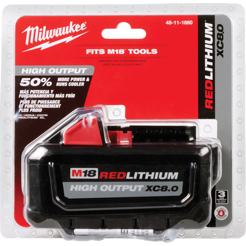 Bloc-pile M18 Redlithium High Output XC8.0, Lithium-ion, 18 V, 8,0 Ah Canadian Safety Group Inc.