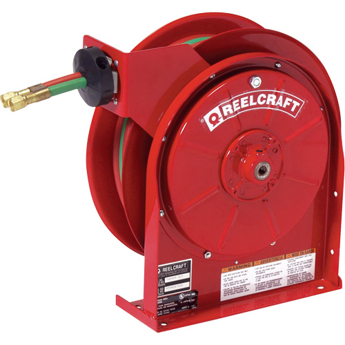 Spring Retractable Welding Hose Reel, Welding Gases, 1/4" x 25', Dual Hose, 200 psi Canadian Safety Group Inc.