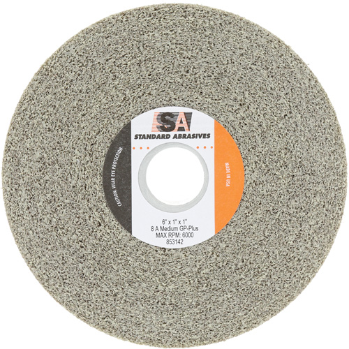 Meule &agrave; usage g&eacute;n&eacute;ral Standard Abrasives, 6" dia., Grain Moyen, Oxyde d'aluminium Canadian Safety Group Inc.