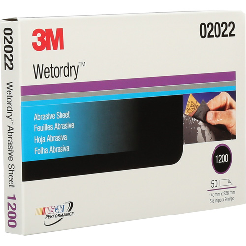 Feuille abrasive Wetordry 401Q, 5-1/2" x 9", Grain Fin, Carbure de silicium Canadian Safety Group Inc.