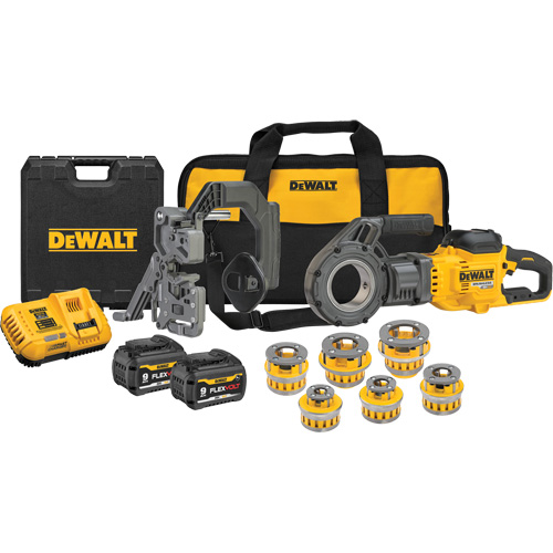 Trousse de fili&egrave;res &agrave; tuyaux sans fil FlexVolt Max* avec t&ecirc;tes fili&egrave;res, 30 tr/min, Filetage de la tige 1/2" - 2" Canadian Safety Group Inc.
