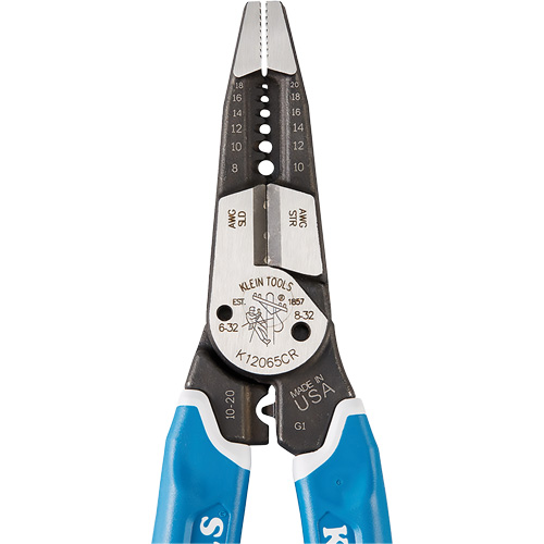 Outil polyvalent Klein-Kurve pour d&eacute;nuder, couper et sertir les fils, 8-1/4" lo, 8 - 20 AWG Canadian Safety Group Inc.