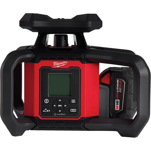 M18 Red Exterior Dual Slope Rotary Laser Level Kit with Receiver & Remote, 4000' (1219.2 m) Canadian Safety Group Inc.