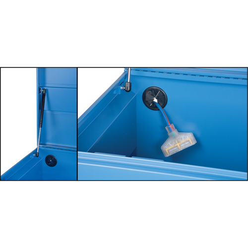 Coffre &agrave; outils de chantier, 48" x 24" x 27-3/5", Acier, Bleu Canadian Safety Group Inc.
