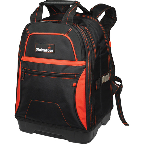 Molded Base Bottom Tool Backpack, Black/Red, Ballistic/Polyester Canadian Safety Group Inc.
