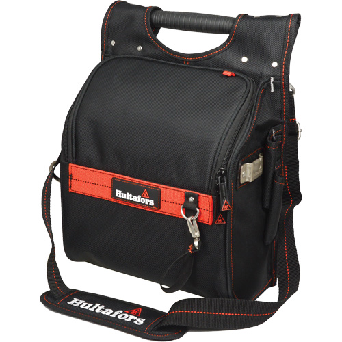 Pochette porte-outils pour &eacute;lectricien professionnel &agrave; fermeture &agrave; glissi&egrave;re, Polyester balistique, 19 pochettes, Noir/Rouge Canadian Safety Group Inc.