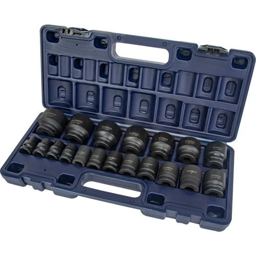 Jeu de douilles SAE, 19 Mcx, Chocs, Prise de 1/2" Canadian Safety Group Inc.
