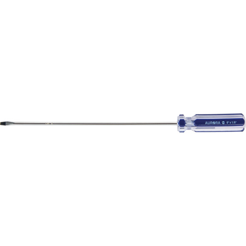 Tournevis &agrave; fente bleu transparent avec bandes, Tige de 1/8", Ronde, Prise en Plastique Canadian Safety Group Inc.