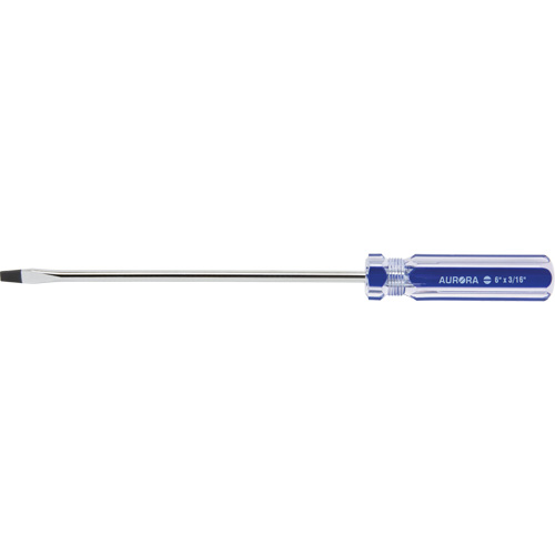 Tournevis &agrave; fente bleu transparent avec bandes, Tige de 3/16", Ronde, Prise en Plastique Canadian Safety Group Inc.
