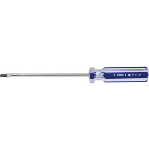 Tournevis &agrave; fente bleu transparent avec bandes, Tige de 1/4", Ronde, Prise en Plastique Canadian Safety Group Inc.
