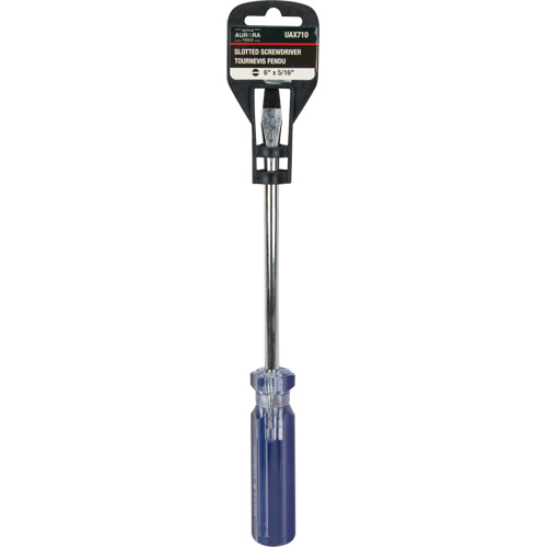 Tournevis &agrave; fente bleu transparent avec bandes, Tige de 5/16", Ronde, Prise en Plastique Canadian Safety Group Inc.