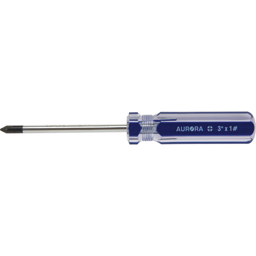 Tournevis Philips bleu transparent avec bandes, #1, Prise Plastique Canadian Safety Group Inc.