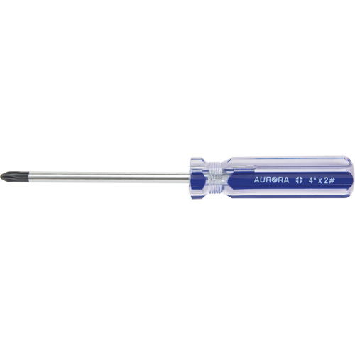 Blue Transparent Striped Philips Screwdriver, #2, Plastic Handle Canadian Safety Group Inc.