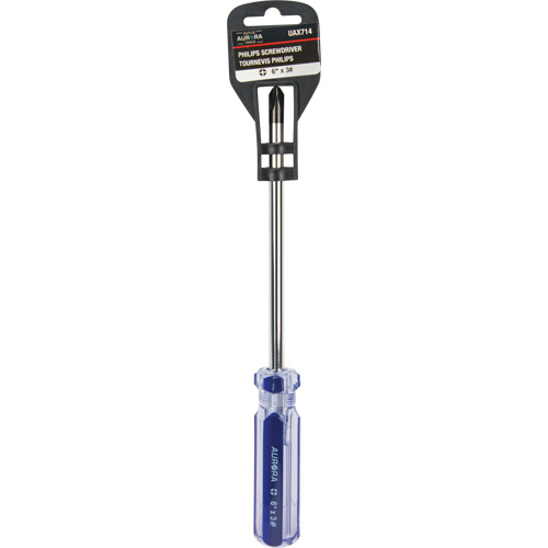 Tournevis Philips bleu transparent avec bandes, #3, Prise Plastique Canadian Safety Group Inc.